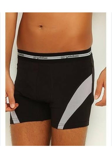 116 Erkek Siyah Comfort Modal Boxer Tekli