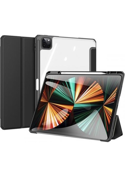Standlı Kalem Yerli Mıknatıslı Arkası Şeffaf iPad Pro 11 Tablet Kılıfı 2022-2021-2020-2018