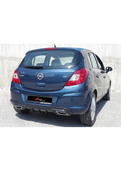 Opel Corsa D 2011 2014 Difüzör Sport +Egzos Ucu (Krom) P Black