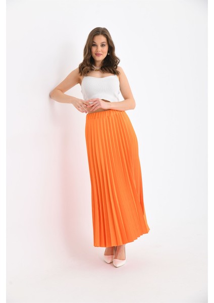 Kadın Plise Etek Orange 30390 modelleri