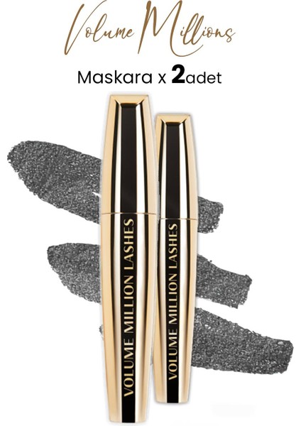 Loreal Paris Volume Millions Lashes Maskara Siyah X 2 Adet