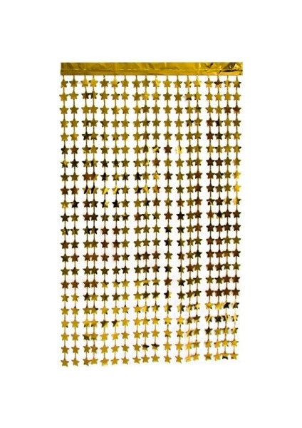 Yıldız Saçaklı Metalize Saçaklı Arka Fon Perde