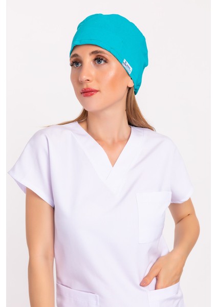 Düz Turkuaz Mavi Bone