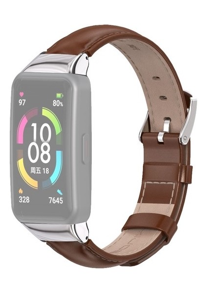 Huawei Band 6 / Honor Band 6 Için Deri Kordon (Yurt Dışından)