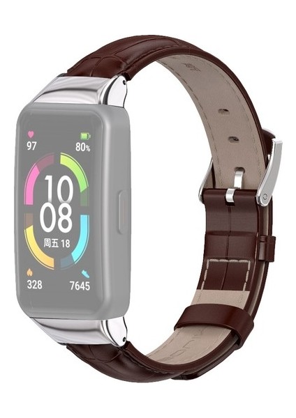 Huawei Band 6 / Honor Band 6 Için Deri Kordon (Yurt Dışından)