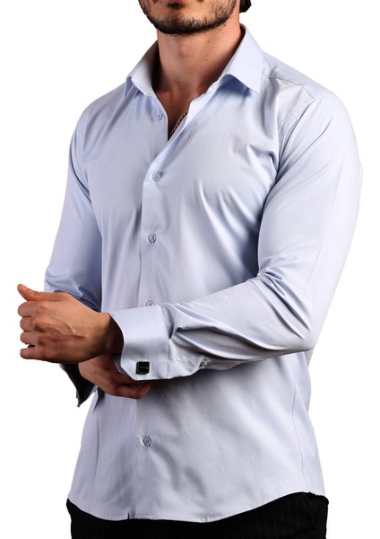 Mavi Ekstra Dar Kesim Likralı Esnek Micro Kumaş Kol Düğmeli Slim Fit Erkek Gömlek - 195-4 fiyatları