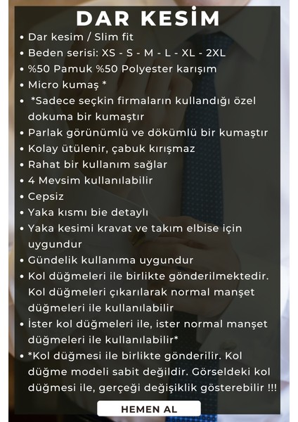 Beyaz Bordo Bieli Yaka Dar Kesim Micro Kumaş Kol Düğmeli Slim Fit Erkek Gömlek - 216-3