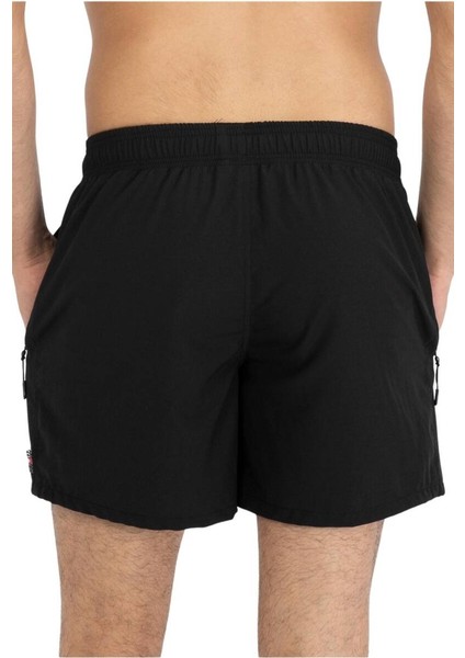 Siyah Likralı Esnek Kumaş Su Itici Özellikli Düz Renk Erkek Plaj Deniz Şort Mayo - 2201-SIYAH modelleri