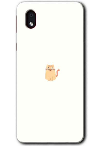 Galaxy A01 Core Kılıf Hd Desen Baskılı Arka Kapak - Cat Minimalism