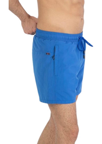 Saks Su Itici Özellikli Düz Renk Basic Erkek Plaj Deniz Şort Mayo - 301-SAKS