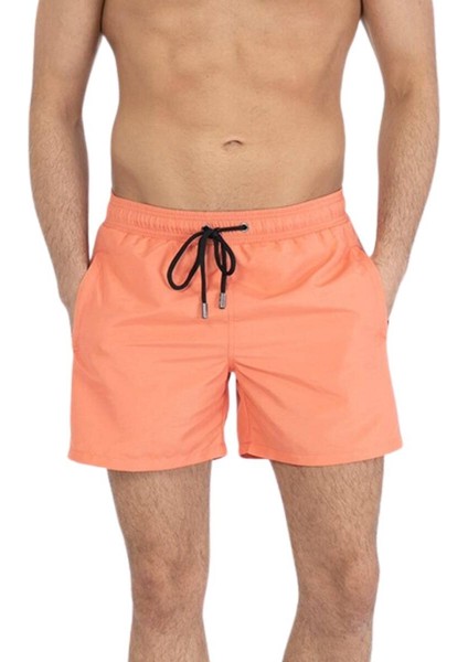 Somon Su Itici Özellikli Düz Renk Basic Erkek Plaj Deniz Şort Mayo - 301-SOMON