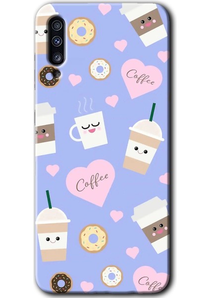 Galaxy A70 Kılıf Hd Desen Baskılı Arka Kapak - Coffee Cake