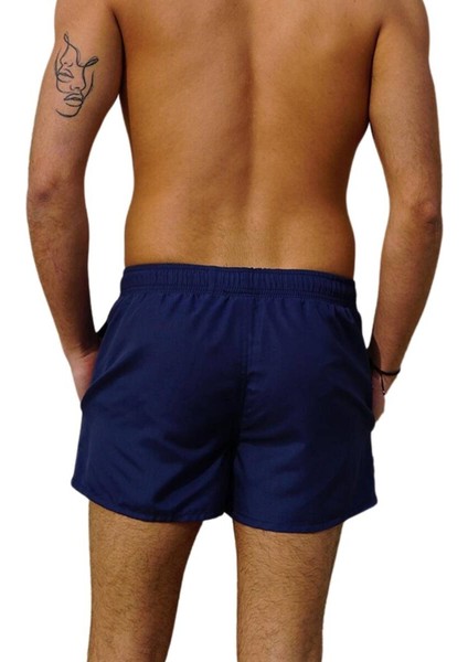 Lacivert Kısa Model Su Itici Özellikli Düz Renk Erkek Mini Plaj Deniz Şort Mayo - 2202-LACIVERT fiyatları