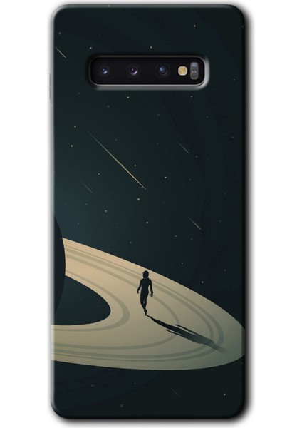 Galaxy S10 Kılıf Hd Desen Baskılı Arka Kapak - Space Planet