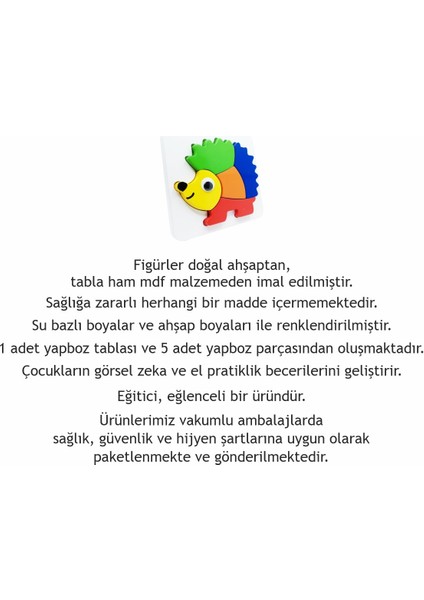 Renkli Doğal Ahşap Bultak - Kirpi Figürlü fırsatları
