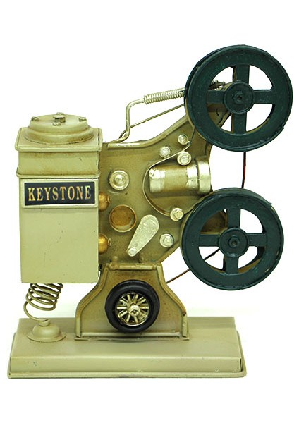 Dekoratif Vintage Metal Sinemaskop Keystone