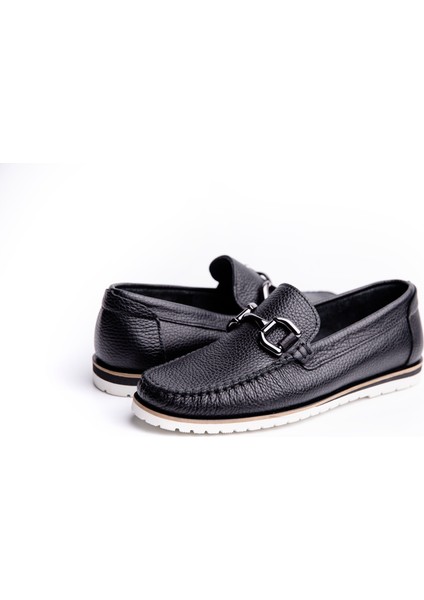Siyah Deri Loafer Erkek Ayakkabı