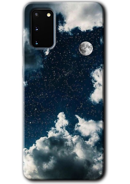 Galaxy S20 Kılıf Hd Desen Baskılı Arka Kapak - Gece Gökyüzü