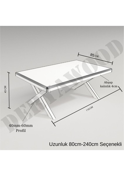 Masif Ahşap Carpinus Ofis Sehpa 70*130 cm modelleri