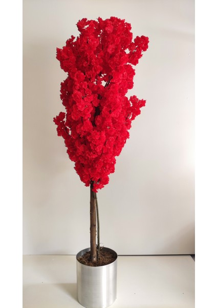 Rüzgar Yapay Çiçekçilik 180 cm Kırmızı Bahardalı Ağacı