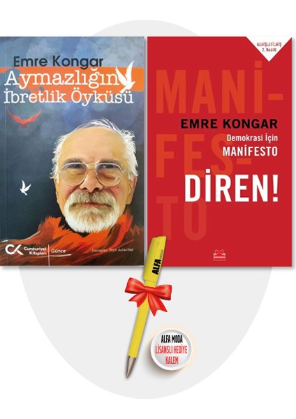 Demokrasi Için Manifesto Diren! + Aymazlığın Ibretlik Öyküsü (Emre Kongar) 2 Kitap + Moda Kalem