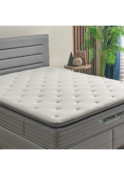 Bedding Supreme Pedic Yatak - Baza - Başlık Set -Mavi 150 x 200 cm