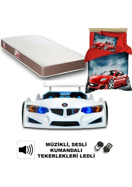 Gt1 - Yataklı & Nevresimli - Bmw - Arabalı Yatak, Siyah