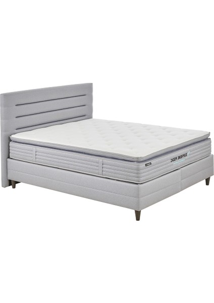 Bedding Supreme Pedic Yatak - Baza - Başlık Set -Mavi 140 x 190 cm