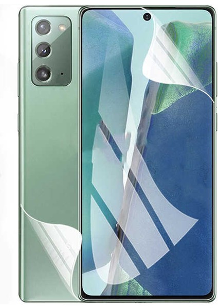 Samsung Galaxy Note 20 ile Uyumlu Şeffaf Esnek Kavisli Ekranı Tam Kaplayan Pet Ekran Koruyucu
