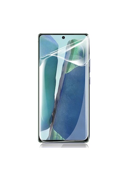 Samsung Galaxy Note 20 ile Uyumlu Şeffaf Esnek Kavisli Ekranı Tam Kaplayan Pet Ekran Koruyucu modelleri