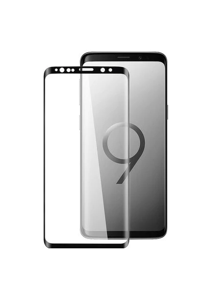 Samsung Galaxy S9 Plus ile Uyumlu Şeffaf Esnek Kavisli Ekranı Tam Kaplayan Pet Ekran Koruyucu