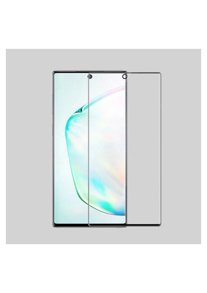 Samsung Galaxy Note 10 ile Uyumlu Şeffaf Esnek Kavisli Ekranı Tam Kaplayan Pet Ekran Koruyucu