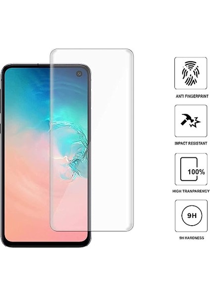 Samsung Galaxy S10 ile Uyumlu Şeffaf Esnek Kavisli Ekranı Tam Kaplayan Pet Ekran Koruyucu