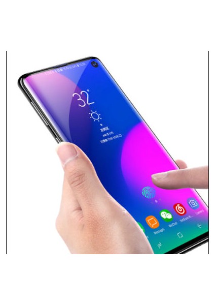 Samsung Galaxy S10 ile Uyumlu Şeffaf Esnek Kavisli Ekranı Tam Kaplayan Pet Ekran Koruyucu