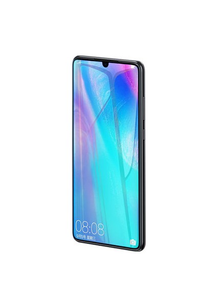 Huawei P30 ile Uyumlu Şeffaf Esnek Kavisli Ekranı Tam Kaplayan Pet Ekran Koruyucu
