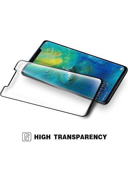 Huawei Mate 20 Pro ile Uyumlu Şeffaf Esnek Kavisli Ekranı Tam Kaplayan Pet Ekran Koruyucu