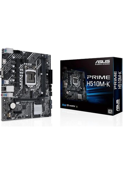 PRIME H510M-K R2.0 Intel H510 Soket 1200 DDR4 3200(OC)MHz mATX Gaming (Oyuncu) Anakart