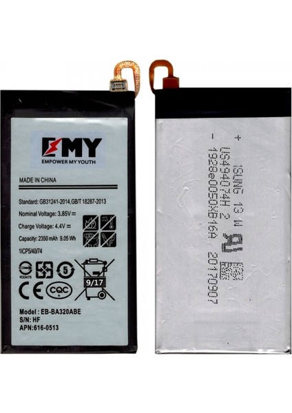 Samsung Galaxy A3 2017 A320 Uyumlu Emy Batarya