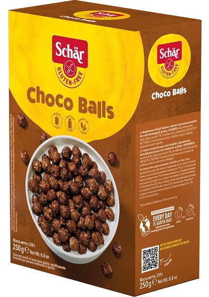 Choco Balls Glutensiz Çikolata Kaplı Mısır Gevreği 250 gr (5 Adet)