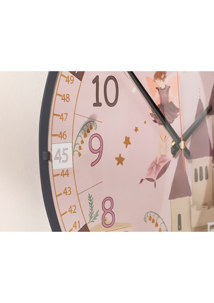 Fairy Çocuk Duvar Saati 35X35 cm Pembe modelleri