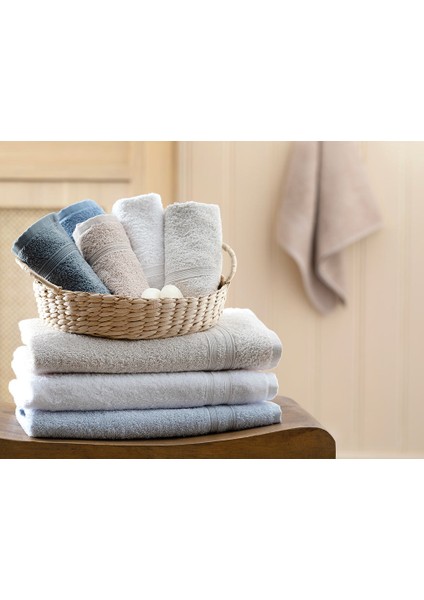 Deluxe Low Twist Pamuklu Yüz Havlusu 50x90 cm Mavi modelleri