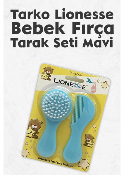 Lionesse Fırça Tarak Seti - Mavi