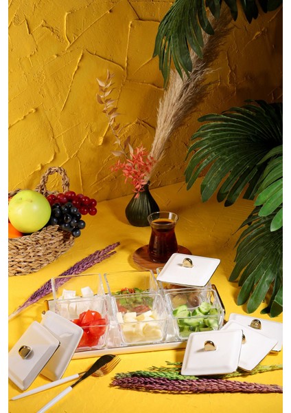 Candy 6'lı Porselen Kapaklı Cam Kahvaltı Seti 3029 fiyatları