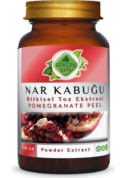Nar Kabuğu Toz Ekstresi 100 gr Cam Kavanoz