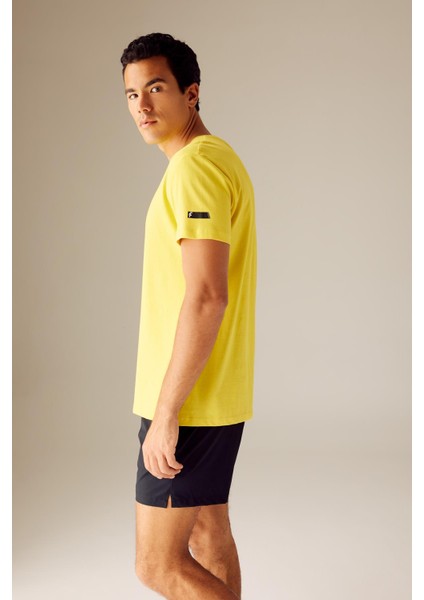 Fit Standart Fit Bisiklet Yaka Baskılı Kısa Kollu %100 Pamuk Spor Tişört A5825AX23SM modelleri