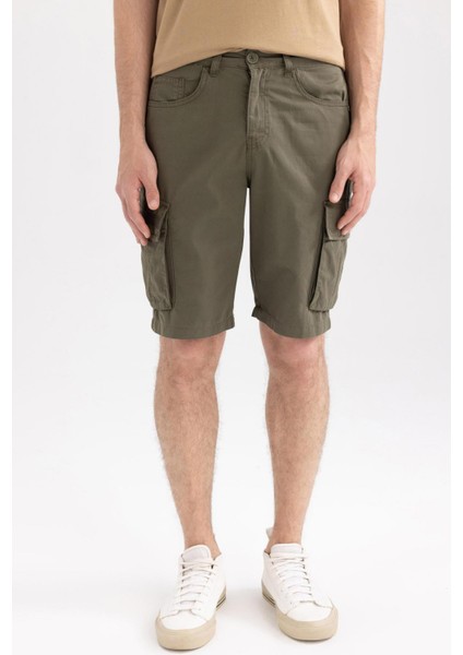 Regular Fit Kargo Cepli Bermuda Şort N8607AZ23SM