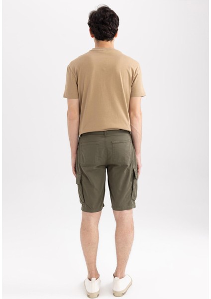 Regular Fit Kargo Cepli Bermuda Şort N8607AZ23SM