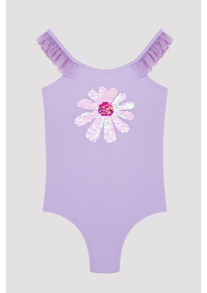 Kız Çocuk Papatya Desenli Mayo