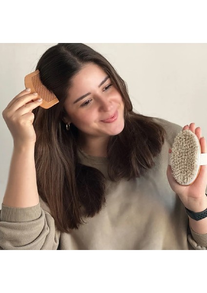 Bambu Tarak Gua Sha ve Volkanik Taş Yağ Emici Roller 2'li Set modelleri