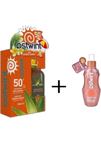 Spf 50+ Güneş Kremi 100 ml E Vitaminli + Aloe Vera Jel 100 ml + Güneş Yağı Kakao 200ML